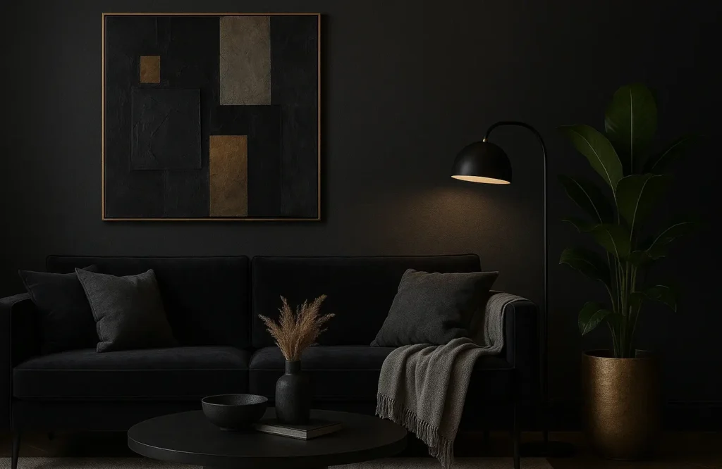 Have a 2 sofa & 1 light for black living room furniture