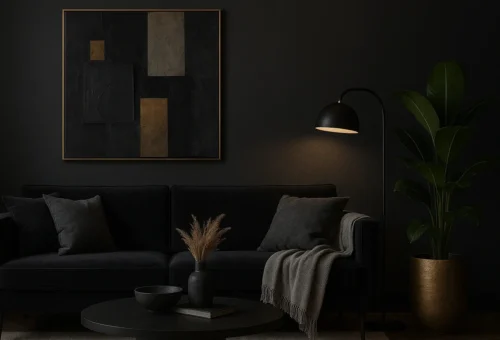 Have a 2 sofa & 1 light for black living room furniture