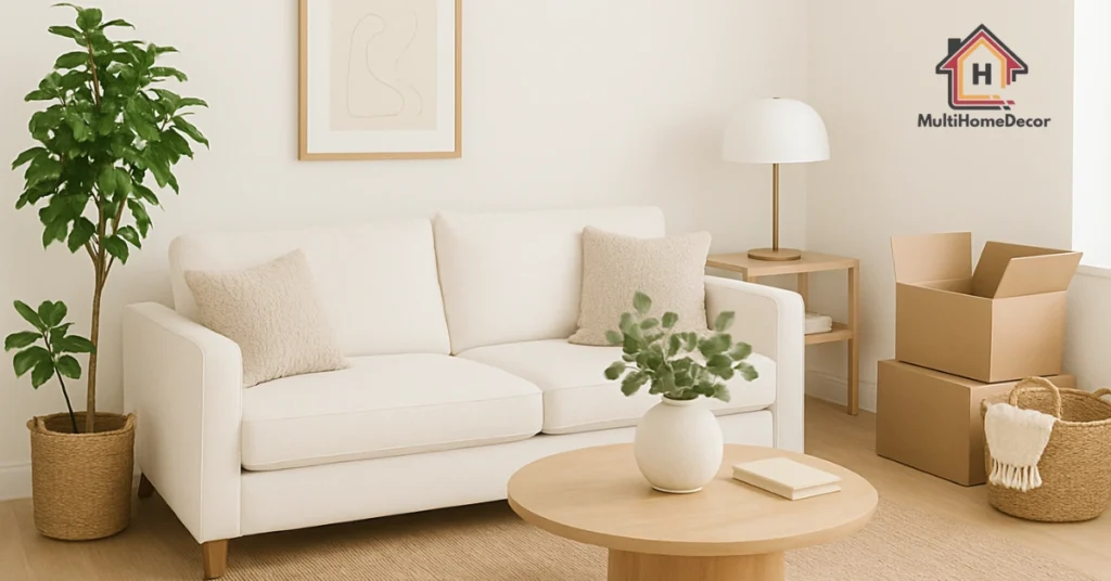 How to Decor a White Living Room Furnitures With New Home