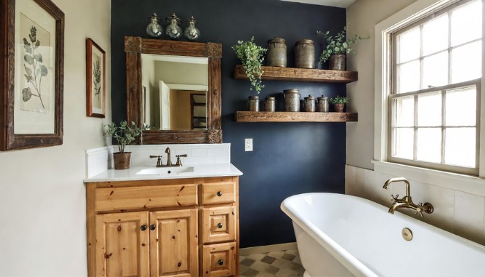 Rustic Wall Decor Ideas for bathroom