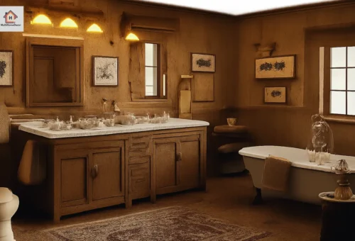 Western Bathroom Decor with a self and bathtub and also some bulb