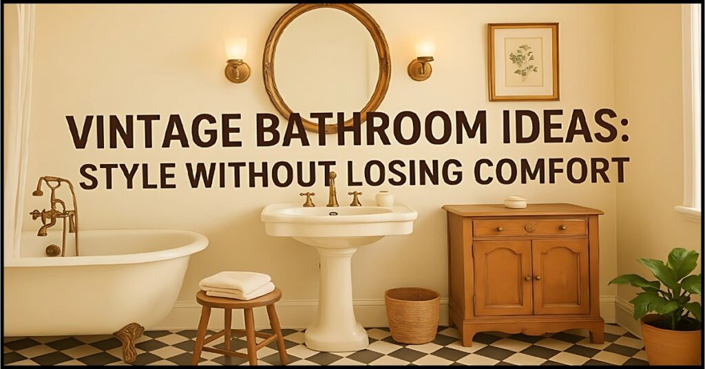 Vintage bathroom with clawfoot tub and pedestal sink
