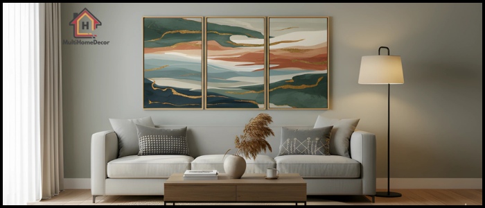 Abstract canvas art for living room.