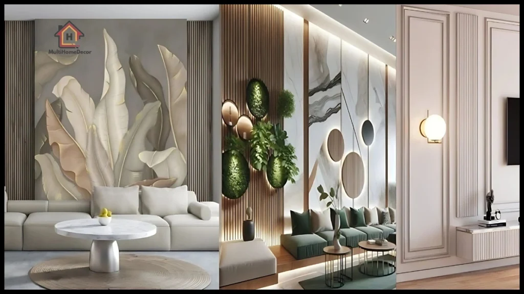 Modern luxury wall decor designs for living rooms.