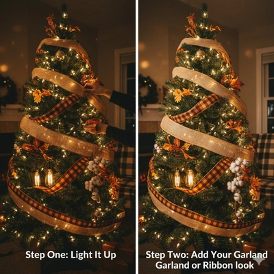 How to Decorate a Fall Tree Step by Step