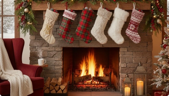 Cozy Fireplace Decorating Ideas for Holidays